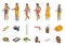 Aborigin icons set isometric vector. Cultural africa