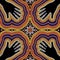 Aboriginal art vector background.