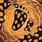 Aboriginal art vector painting, Mother and child concept