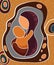 Aboriginal art vector painting, Mother and child concept