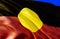 Aboriginal Australia flag. 3D Waving flag design. The national symbol of Aboriginal Australia, 3D rendering. National colors and