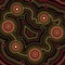 Aboriginal dot art vector background.