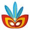 Aboriginal mask icon, flat style