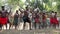 Aboriginal people Ceremonial dancing in Laura Quinkan Dance Festival Cape York Queensland, Australia