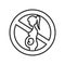 Abortion black line icon. Fetal death, miscarriage concept. Women`s health problems infertility. Sign for web page, mobile app,