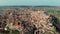 Above aerial drone view Toledo. Spain