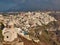 From above breathtaking view of Fira capital of Santorini