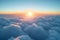 Above the clouds Stunning aerial view with ethereal atmosphere