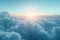 Above the clouds Stunning aerial view with ethereal atmosphere