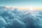 Above the clouds Stunning aerial view with ethereal atmosphere
