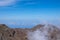 Above the clouds, volcanic landscape at Roque de los Muchachos, the highest point on La Palma Island, Canaries