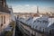 Above the rooftops of Paris with a view of the Eiffel Tower, France Generative AI.