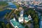 Above the temples of the Spaso-Preobrazhenskiy Monastery