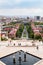 above view of Cascade staircases in Yerevan city