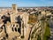 Above view Collegiate Basilica of Santa Maria in Manresa,