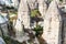 above view of fairy chimney rocks in Cappadocia