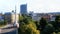 Above view of Freedom Monument square in Riga city