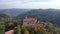 Above view of medieval castle Pernstein. South Moravian region. Czech Republic