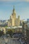 Above view from observation deck in Central Children`s World on historical center of Moscow