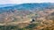 Above view Promised Land from Mount Nebo in winter