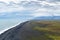 above view of Solheimafjara beach in Iceland