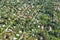 Above view of suburb village in Moscow Oblast