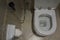 Above view of toilet and Bidet Toilet Water Spray
