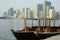 Abra boats and lagoon view, Sharjah