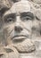 Abraham Lincoln close up on Mount Rushmore National Memorial Sculpture