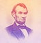 Abraham Lincoln engraved illustration, in line art