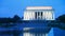 The Abraham Lincoln Memorial in Washington in the evening