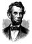 Abraham Lincoln, vintage illustration