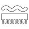 Abrasion resistant for broom brushing Designation on the wallpaper symbol icon outline black color vector illustration flat style