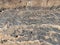 Abrasions on limestone cliffs and surface changes and patterns in stones