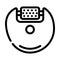 abrasive electronic callus remover line icon vector illustration