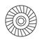 Abrasive flap wheel linear icon