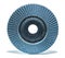 Abrasive treatment tool blue sanding flap disc isolated