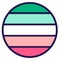 Abrosexual LGBT Pride Flag Festive Circle Badge