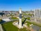 Absecon Lighthouse aerial view, Atlantic City, NJ, USA