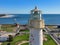 Absecon Lighthouse aerial view, Atlantic City, NJ, USA