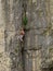 Abseiling down Kilnsey Crag