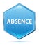 Absence crystal blue hexagon button