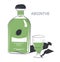 Absinthe alcoholic beverage in shop or bar vector