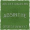 Absinthe label font and sample label design with decoration