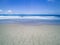 Absolutely empty Petitenget Beach. Bali, Indonesia. Aerial image.