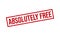 Absolutely Free Rubber Grunge Stamp Seal Stock Vector