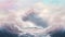 Absolutely stunning Generative Ai illustration of wave and cloud texture combined to create abstract surreal landscape background