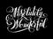 Absolutely Wonderful black ink hand lettering inscription typography poster