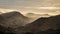 Absolutely wonderful landscape image of view across Derwentwater from Latrigg Fell in lake District during Winter beautiful