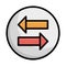 Absorption, arrows Vector Icon which can easily modify or edit